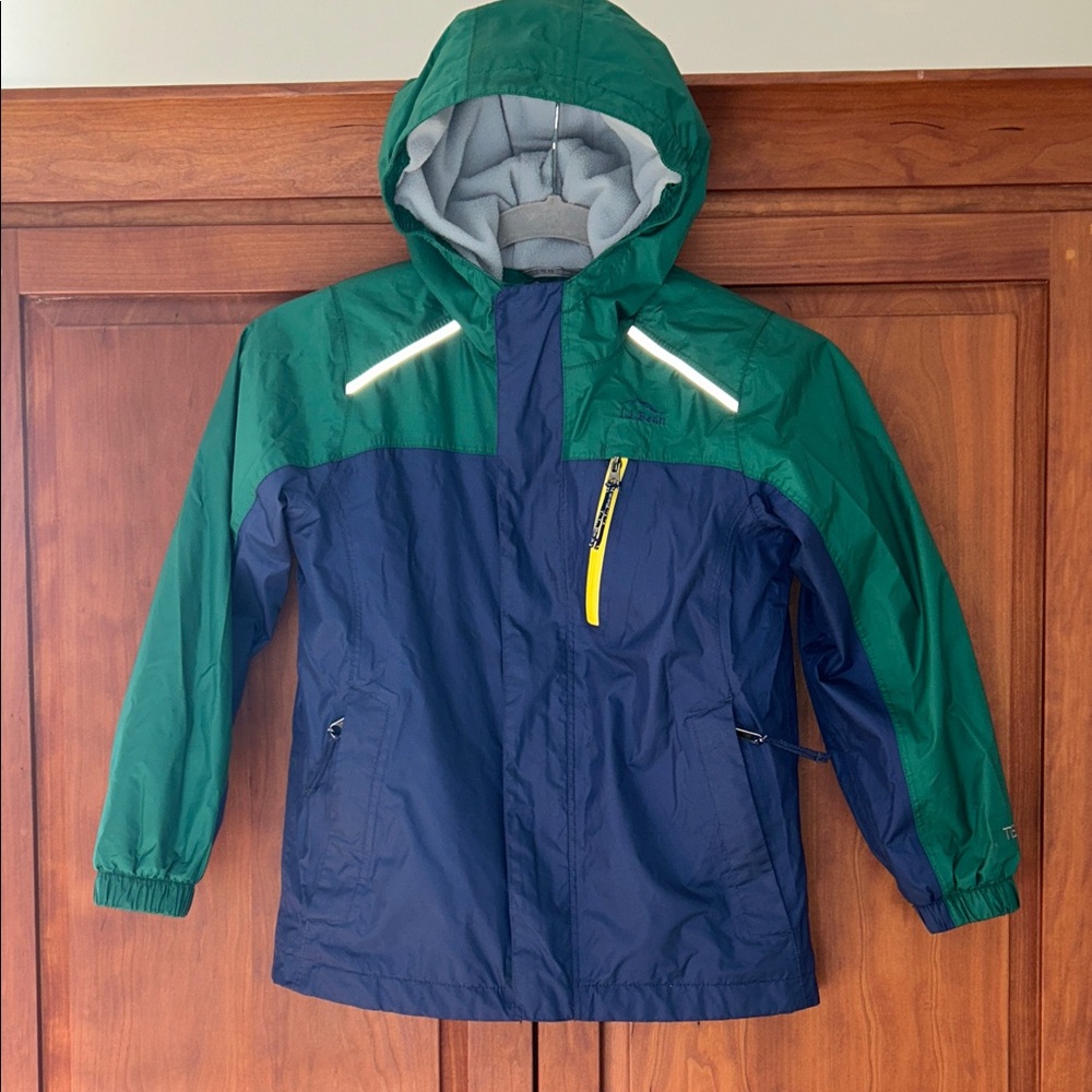 LL Bean Kids' Wind and Rain Jacket, Lined